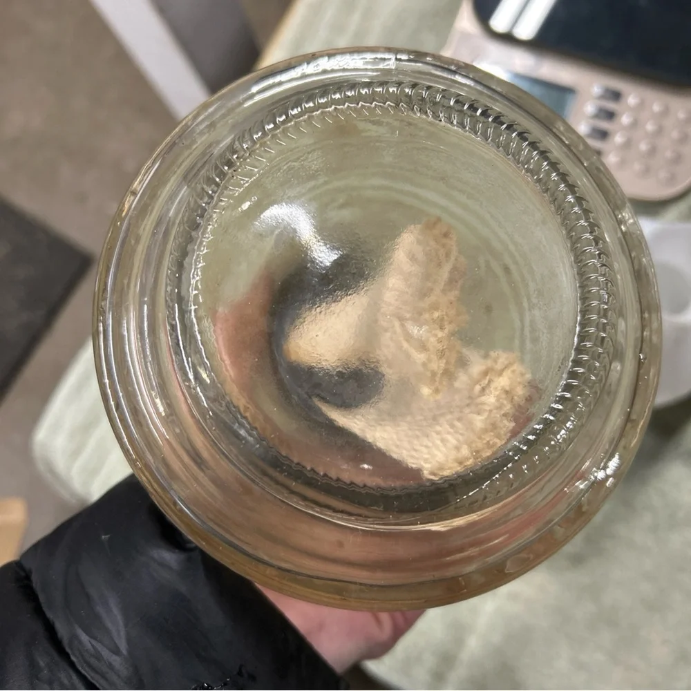 Vintage Brass and Glass Oil Lamp